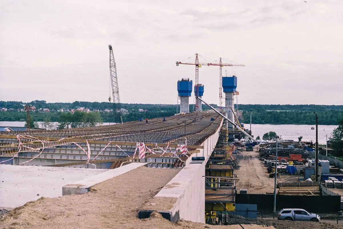 Bridge deck under construction representing FRP infrastructure and civil-engineering applications