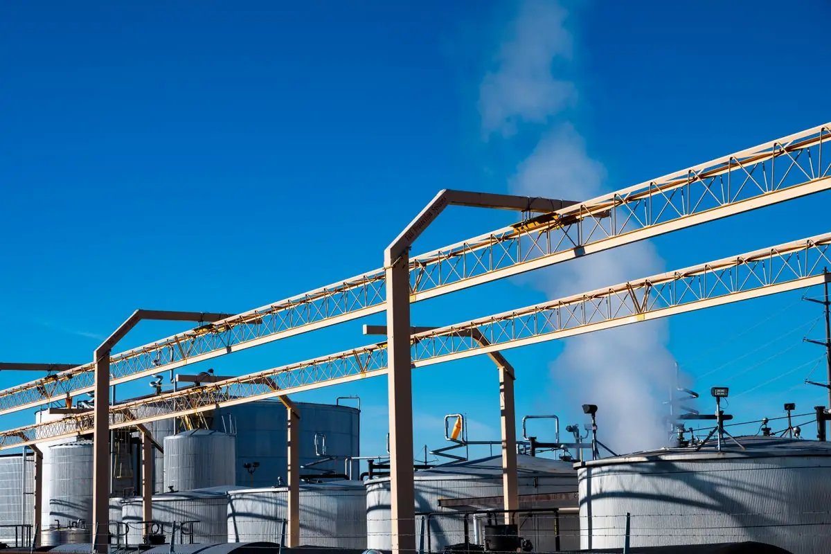 Industrial processing tanks representing corrosion-resistant FRP chemical, oil and gas applications