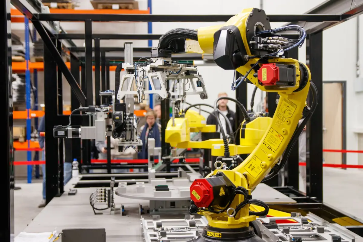 Industrial robot arm representing FRP industrial equipment and machinery applications